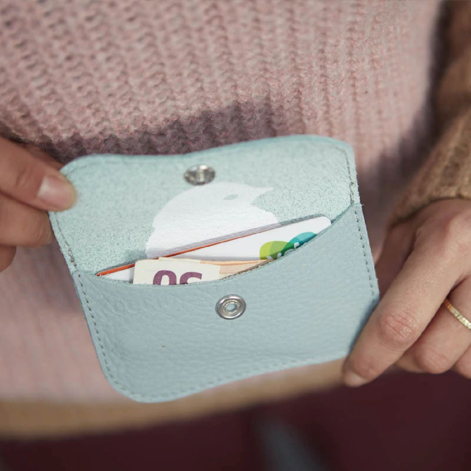 Mini Me Pasjeshouder Dusty Green | Keecie