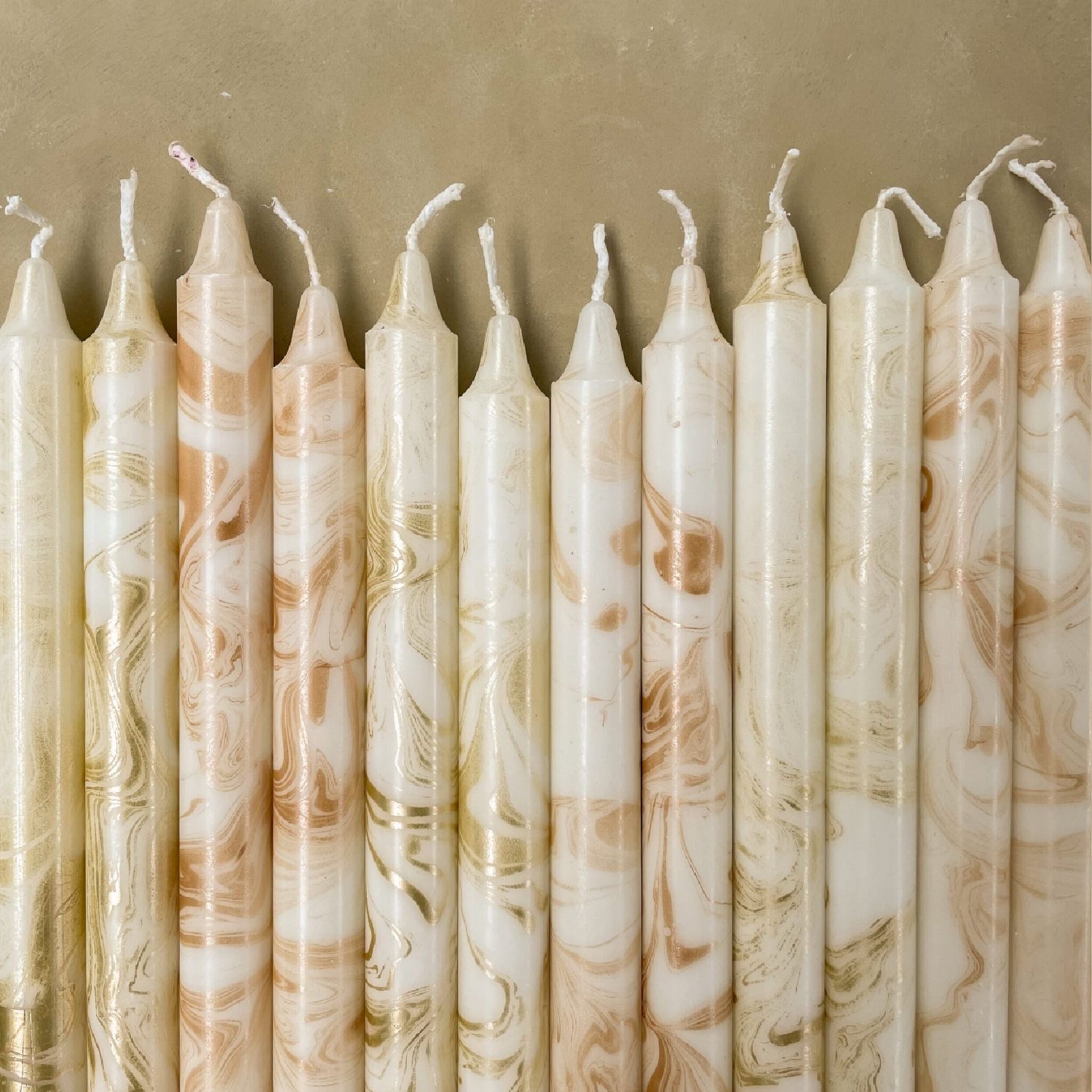 Marble Kaarsen Goud | Rustik Lys