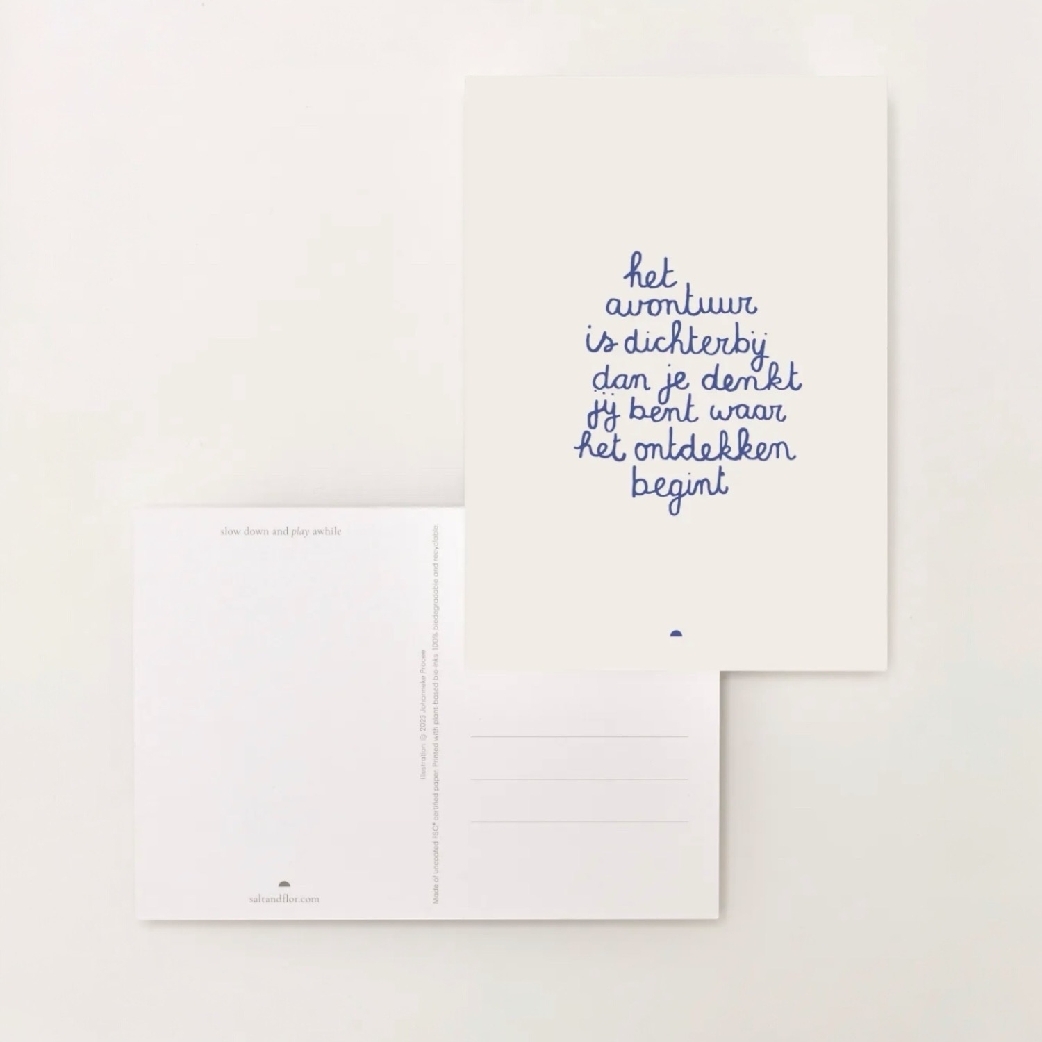 Wenskaart het avontuur | Sâlt + Flor