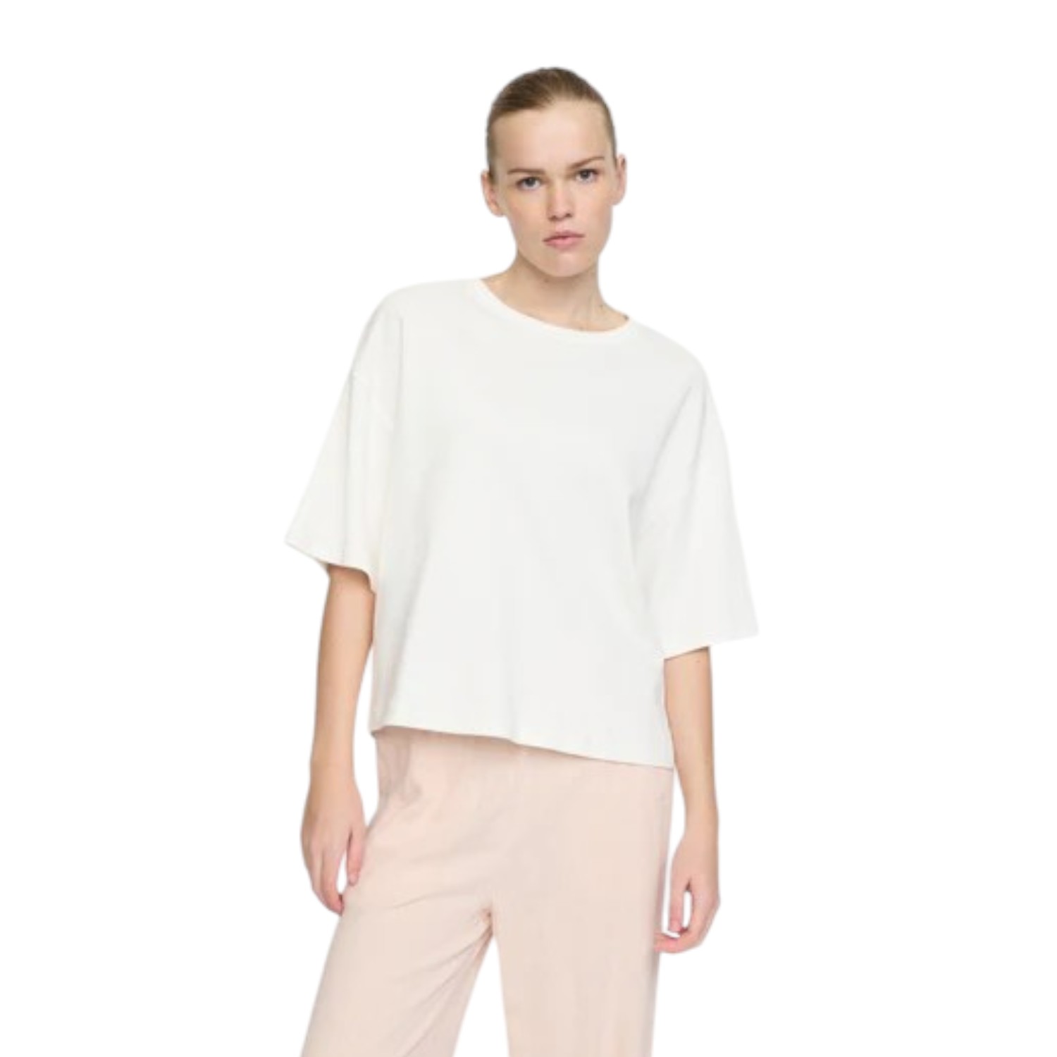 Hella Wide T-shirt Snow White | Soft Rebels