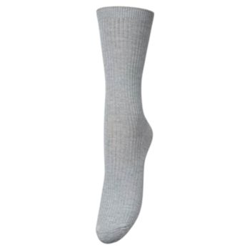 Telma Solid Sock Light Grey Melange | Becksöndergaard