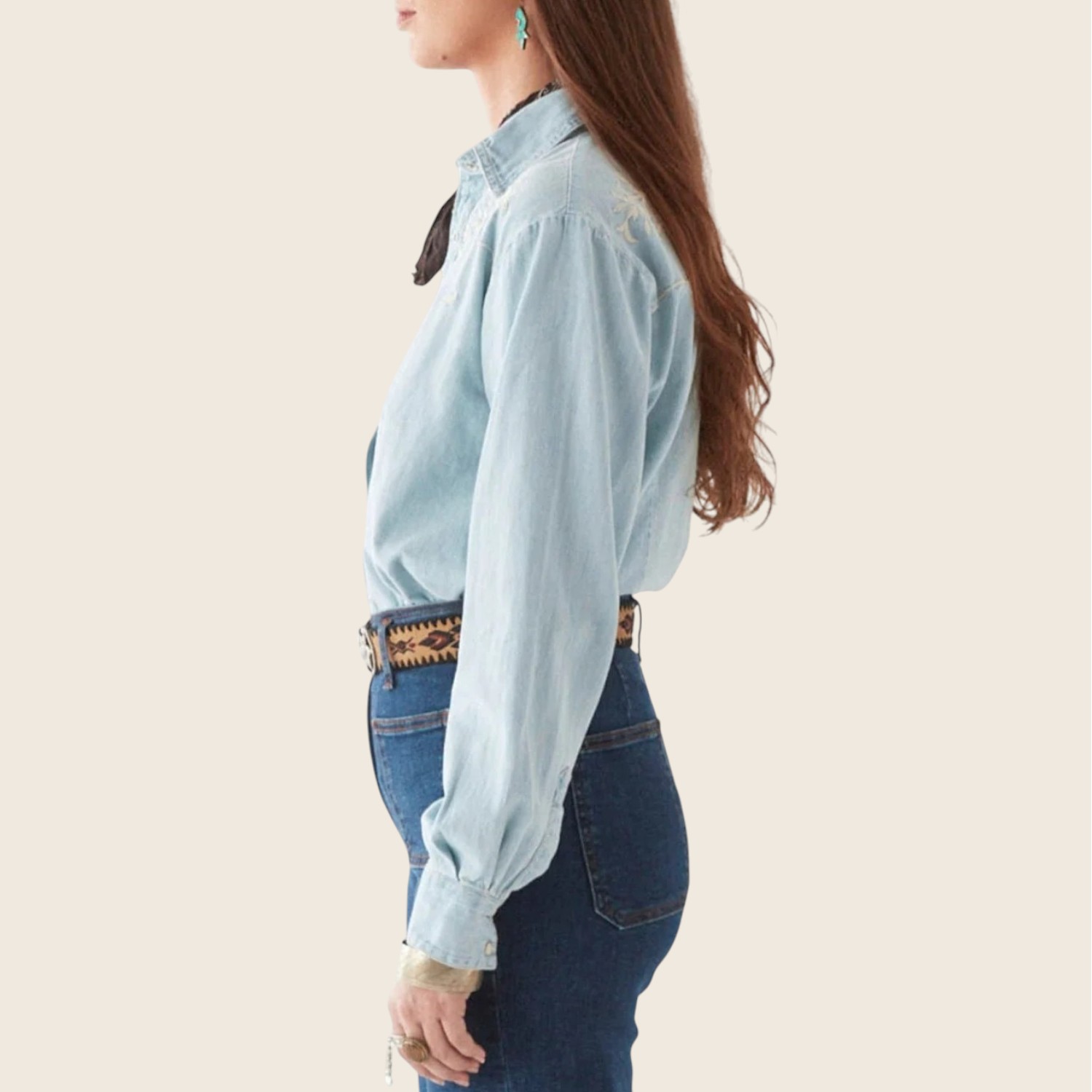 Austin Blouse Mustang Blue | Maison Hotel