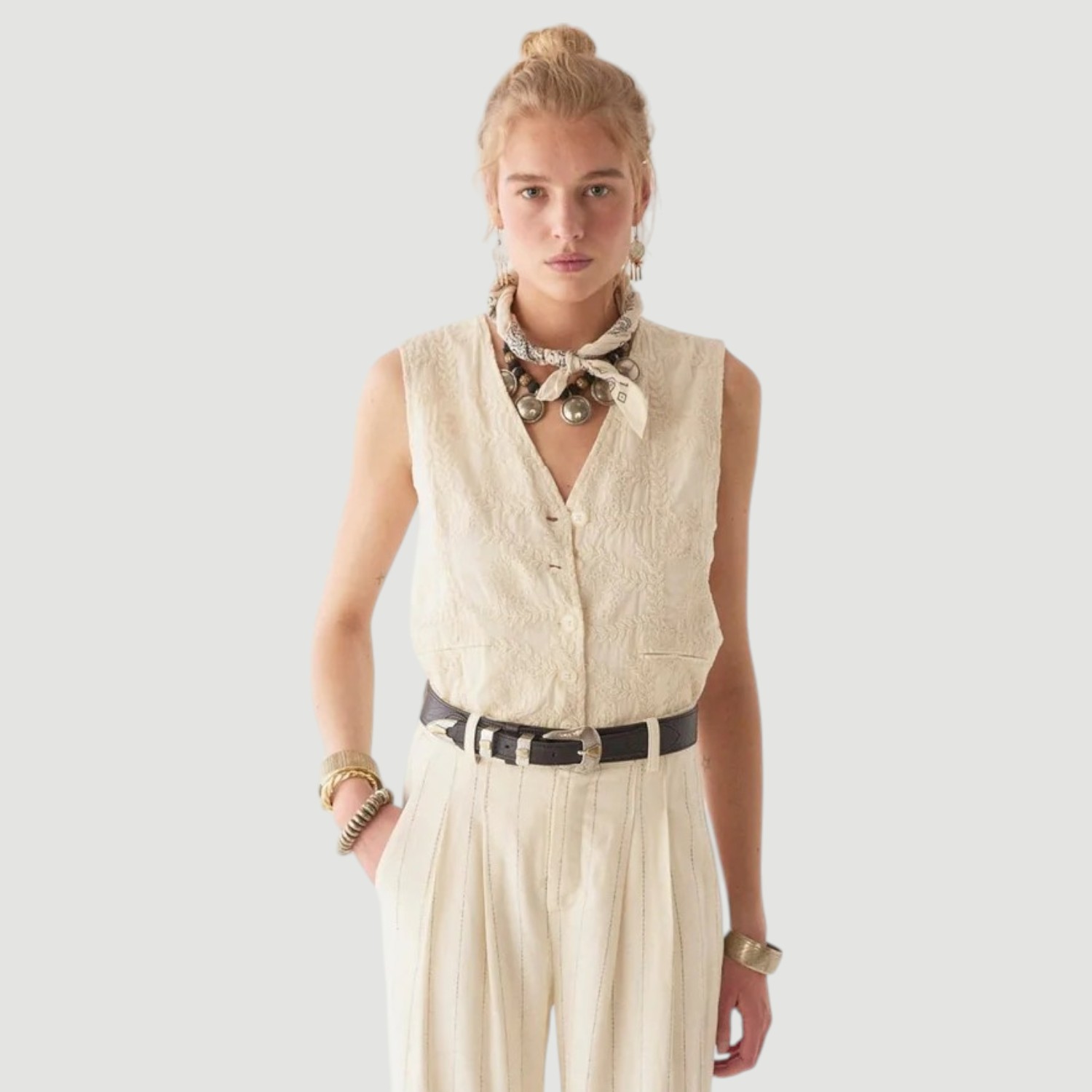 Delphine Vest Coquillage | Maison Hotel