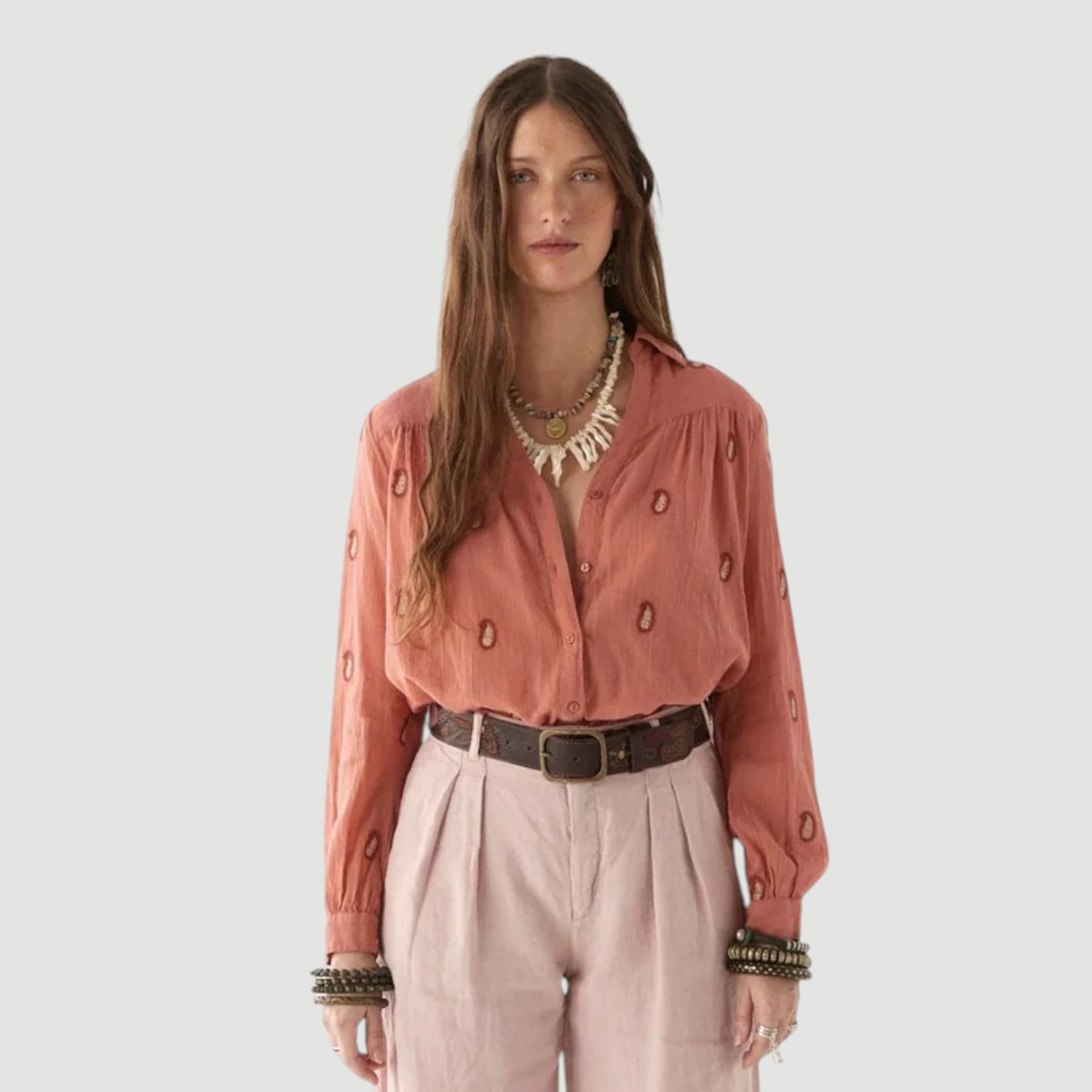 Dylan Blouse Peach | Maison Hotel
