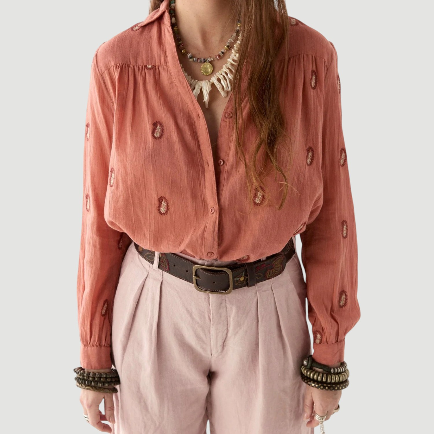 Dylan Blouse Peach | Maison Hotel