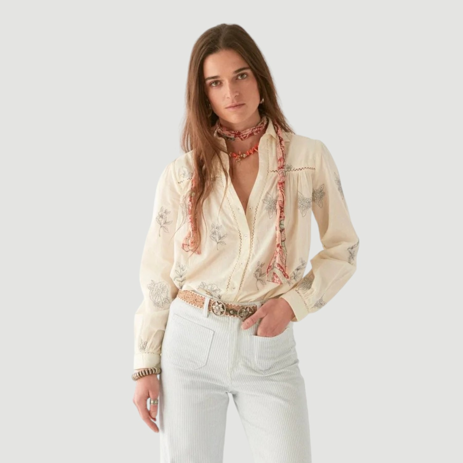 Meg Blouse Blue Note | Maison Hotel