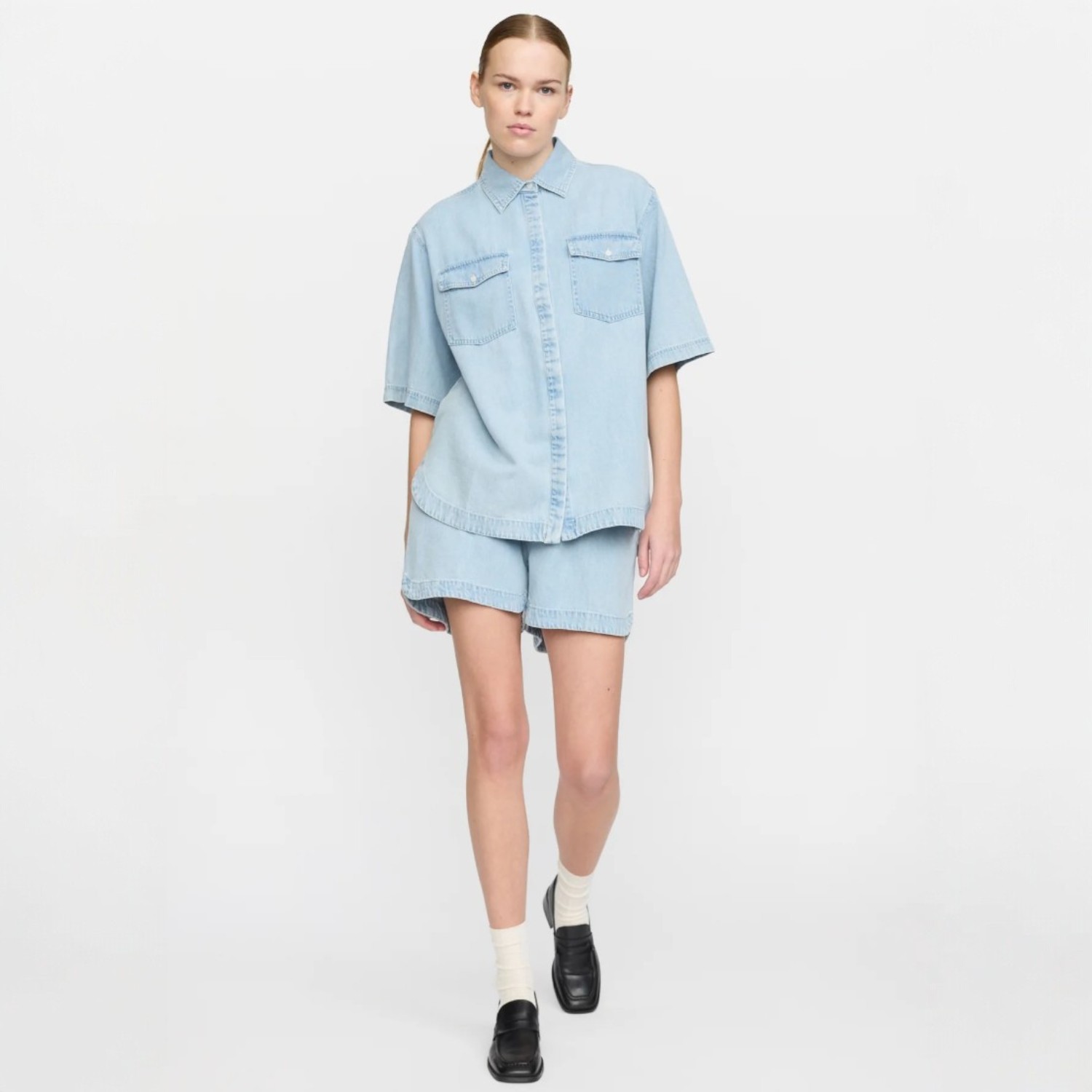 Riviera Shorts Denim Light Wash | Sessùn