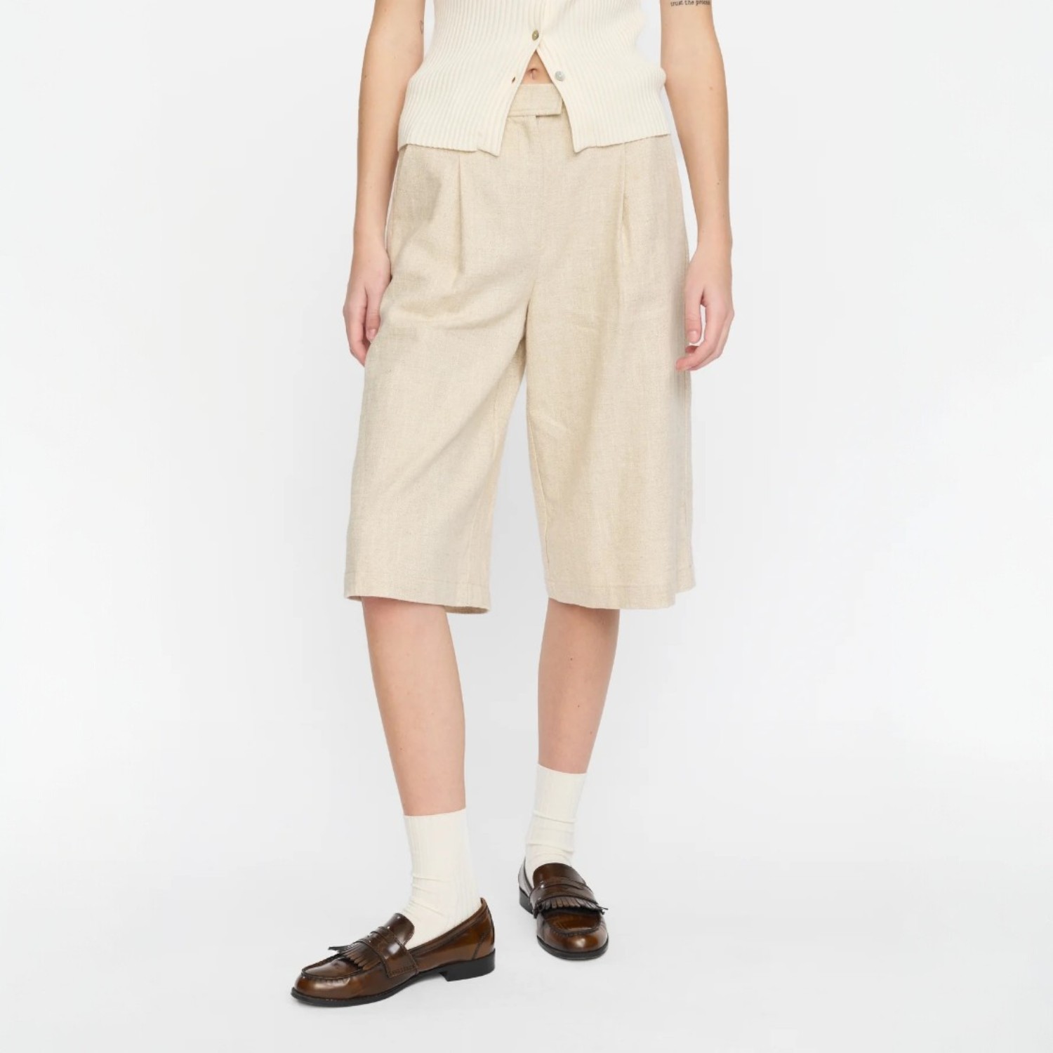 Kendra Bermuda Shorts Ecru | Sessùn