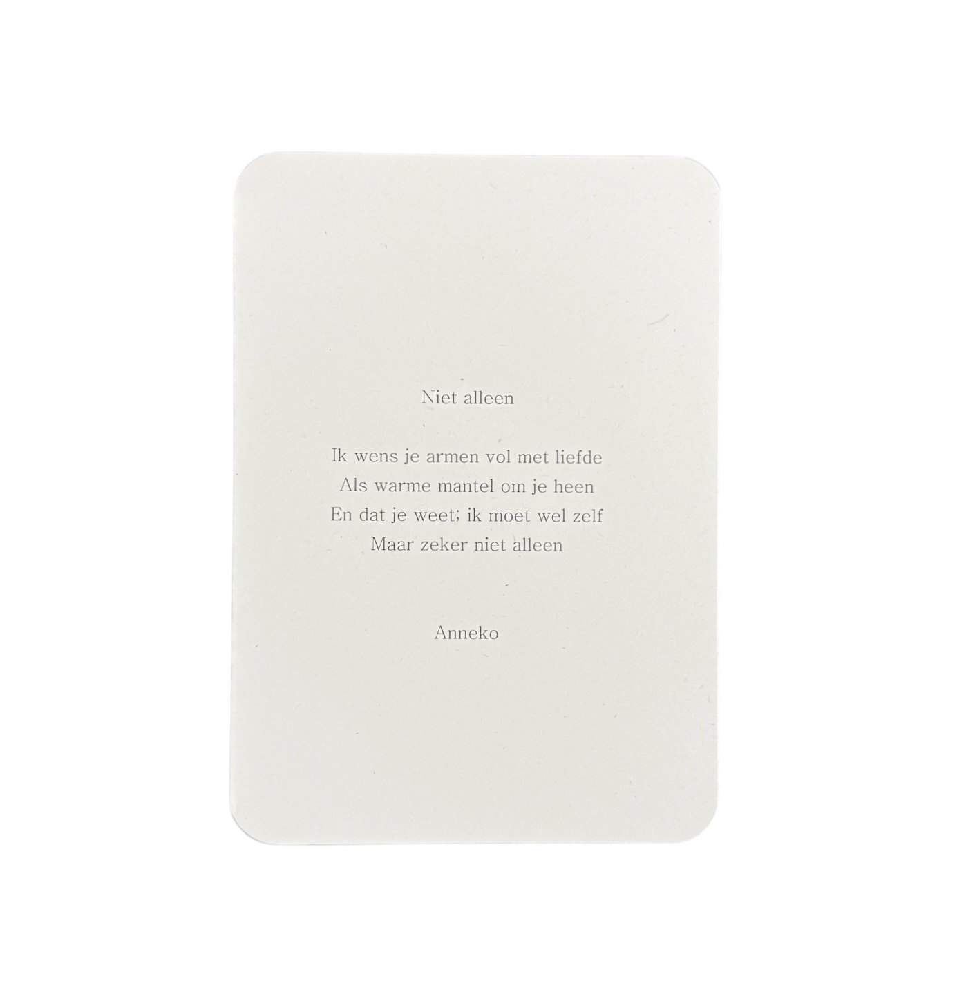 Niet alleen Postkaart A6 | Anneko