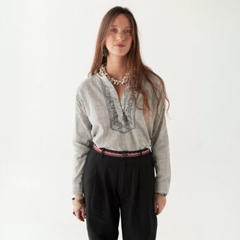 Cas Blouse Blue Stripes | Maison Hotel