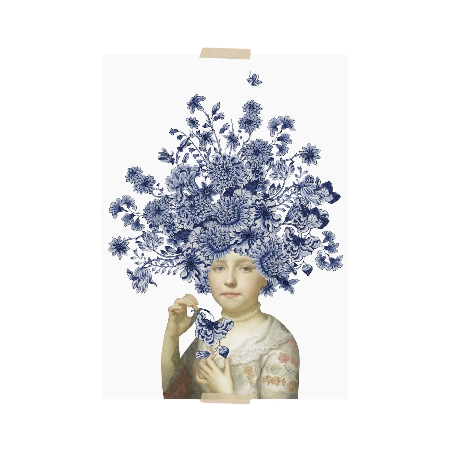 Meisje blauw bloemenhaar | Lylies