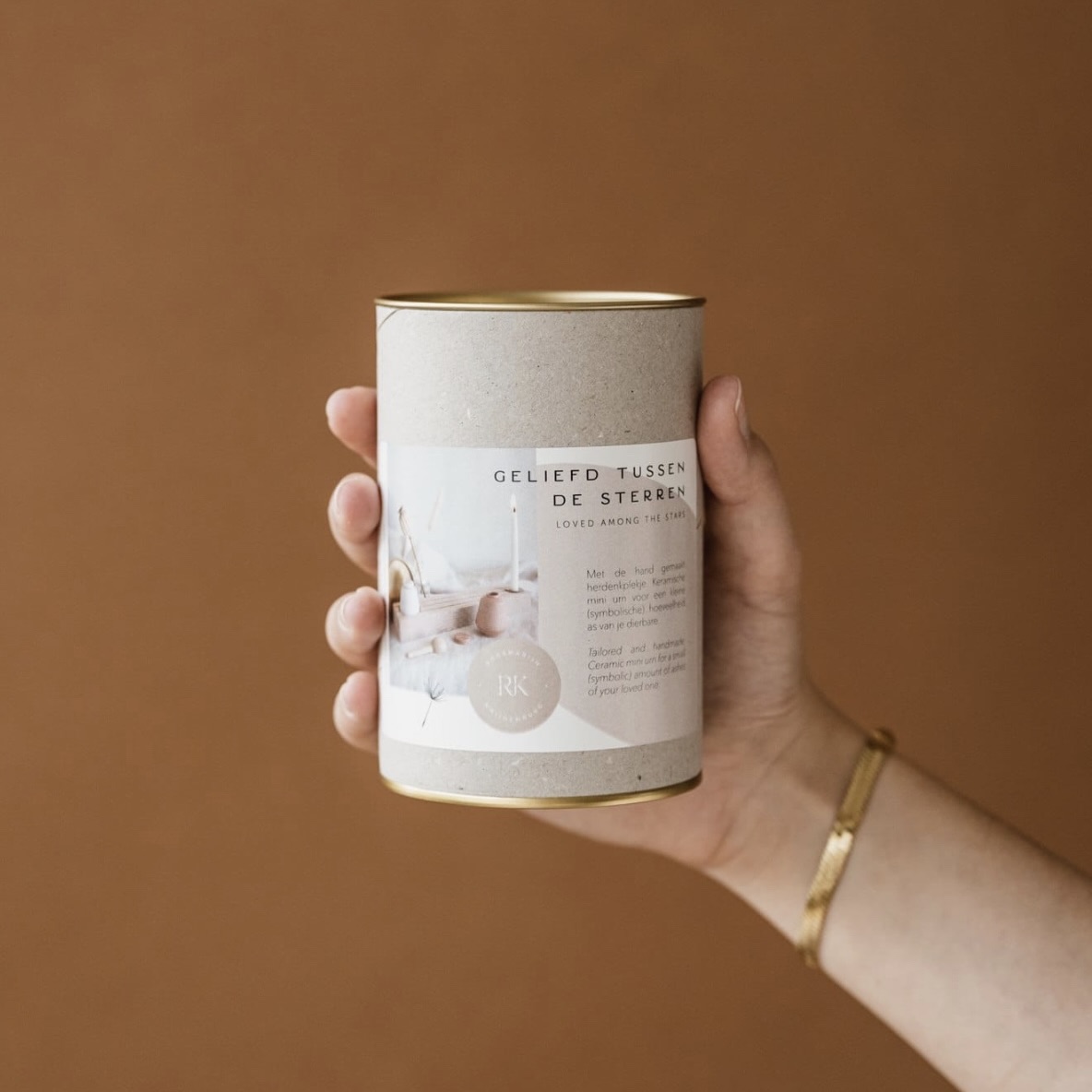 Urntje Geliefd tussen de sterren Roze | R. Knijnenburg