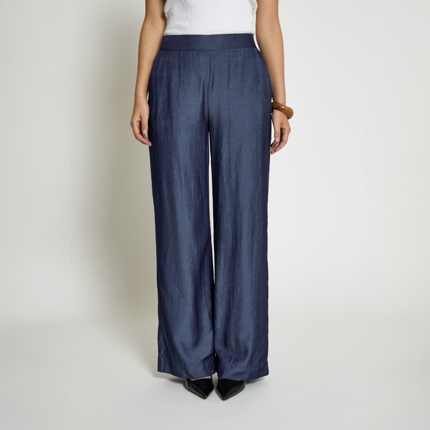Bea Wide Pant Denim Blue | Peppercorn