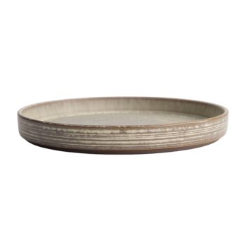 Round Plate Grey with Rim 23cm | Tokyo Design Studio