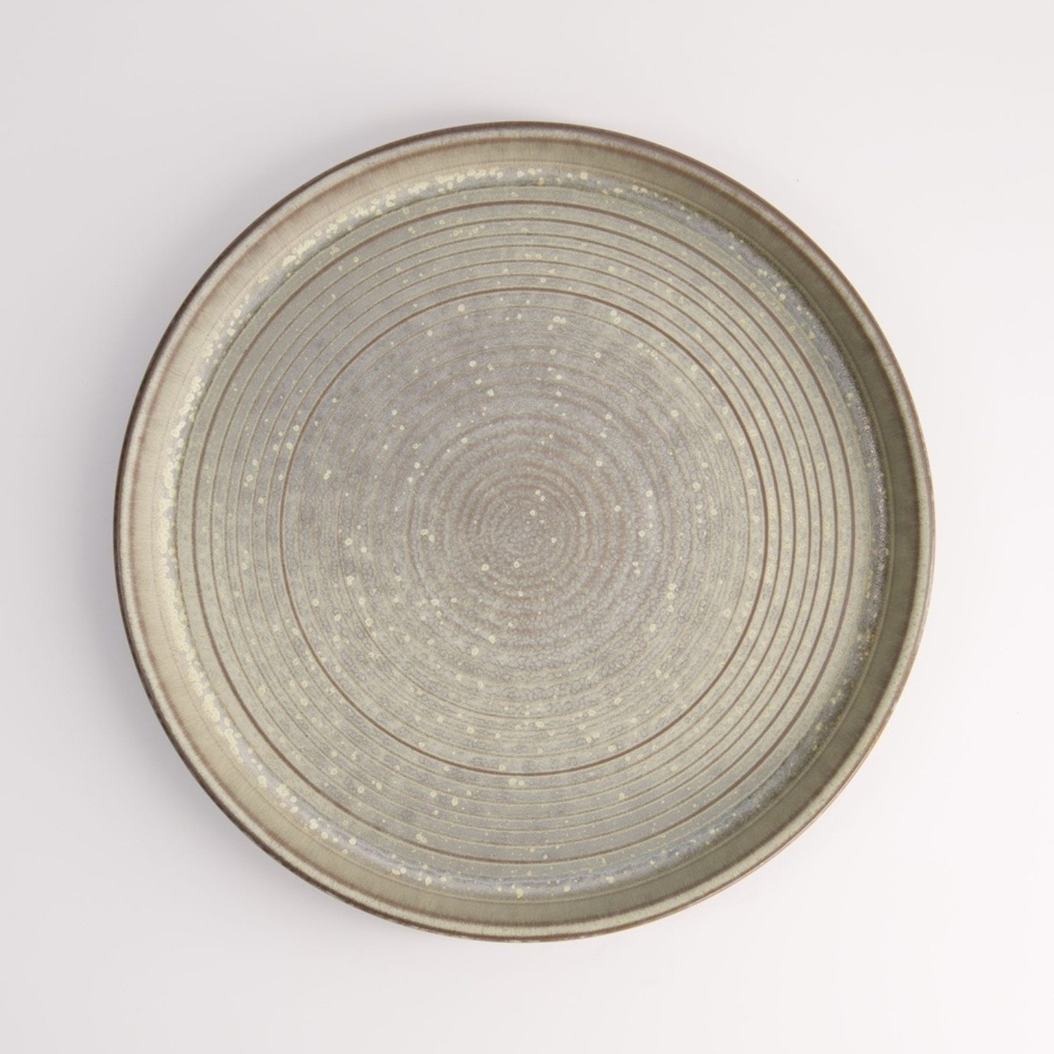 Round Plate Grey with Rim 23cm | Tokyo Design Studio