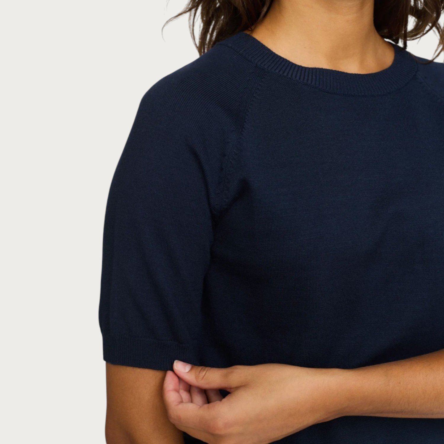 Marla Short Sleeve O-neck Knit Total Eclipse | Soft Rebels