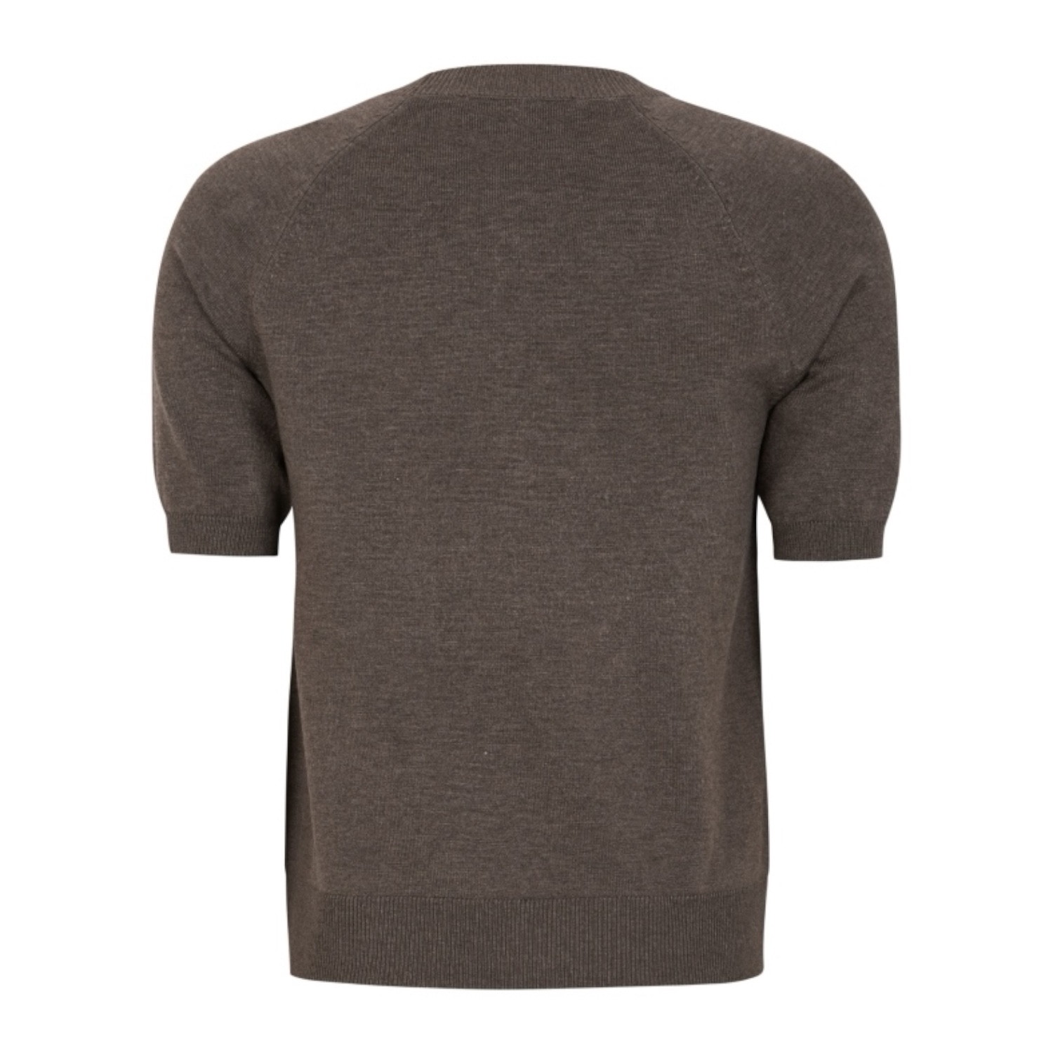 Marla Short Sleeve O-neck Knit Coffee Quartz Melange | Soft Rebels