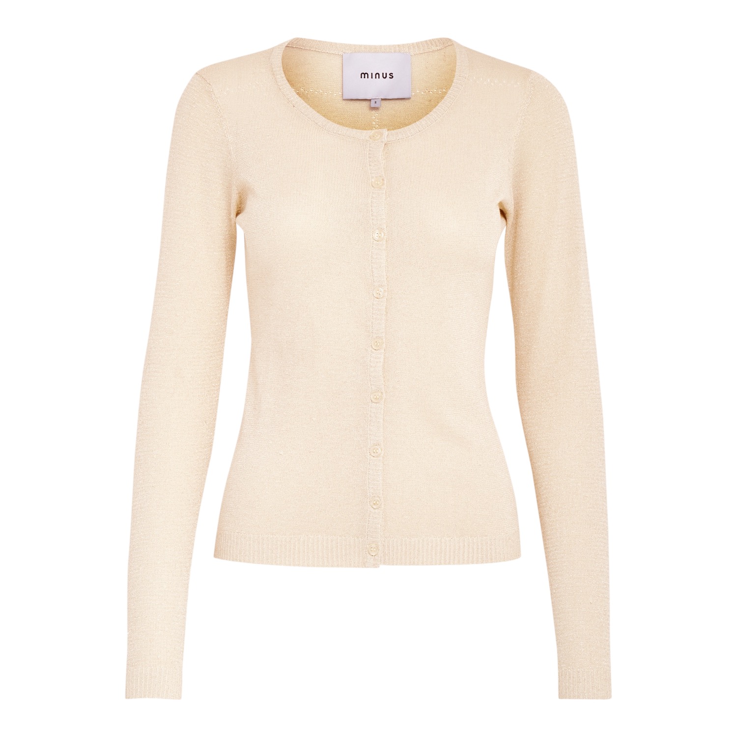 Laura Knit Cardigan Medal Gold Metallic | Minus