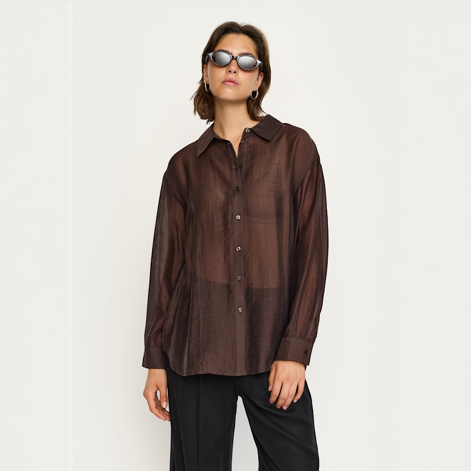 Rachel Shirt Coffee Bean | Soft Rebels - Afbeelding 2