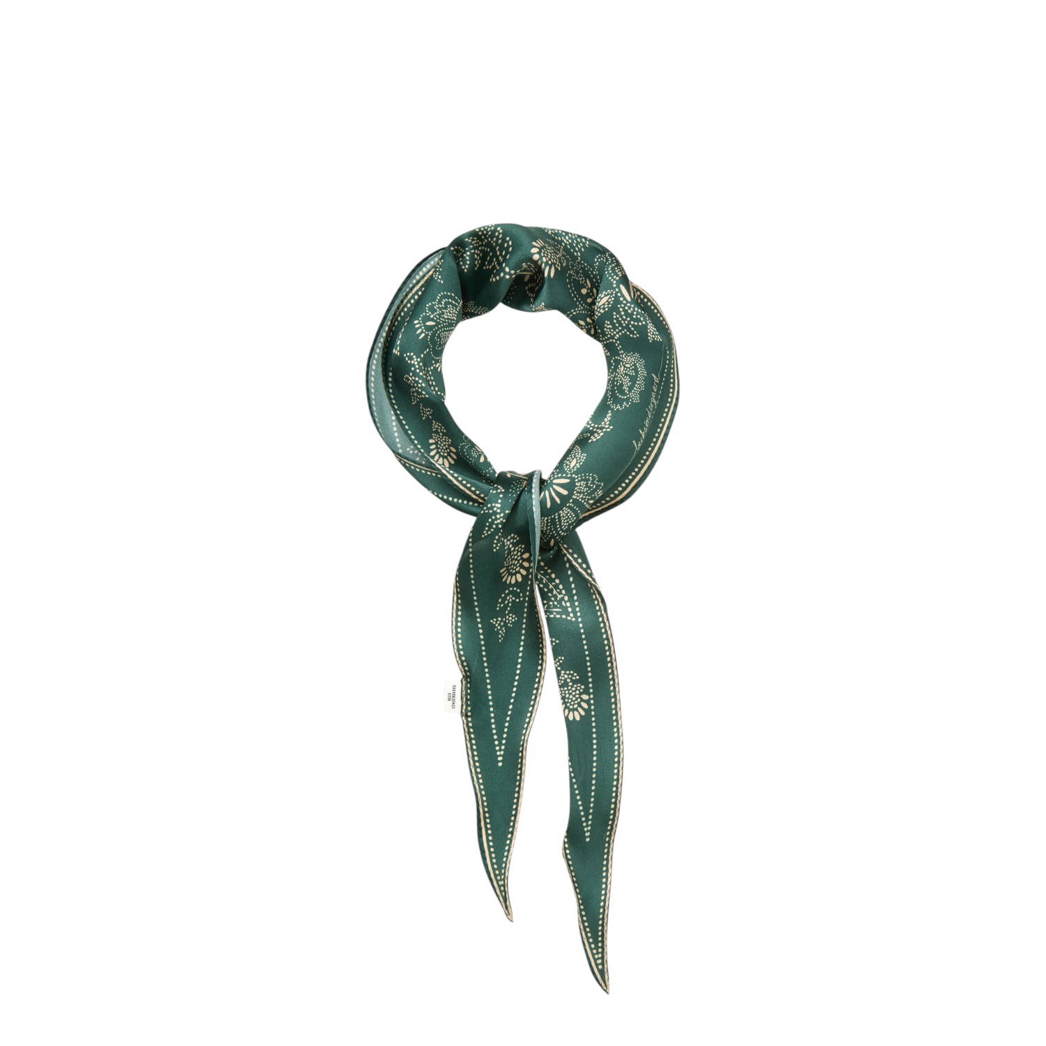 Dotted Flora Diamond Scarf Topiary Green | Becksöndergaard
