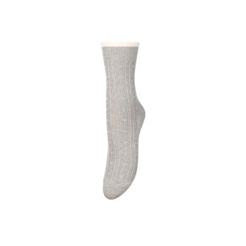 Scallop Sock Grey Melange | Becksöndergaard