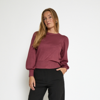 Liva Long Sleeve Pullover Roan Rouge | Minus
