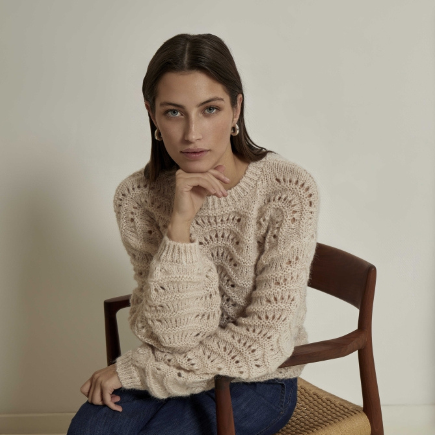 Jody GRS Knit Pullover Fog Sand | Peppercorn