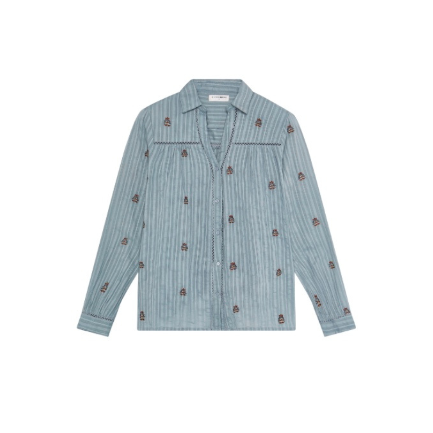 Amrit Blouse Dusty Blue | Maison Hotel