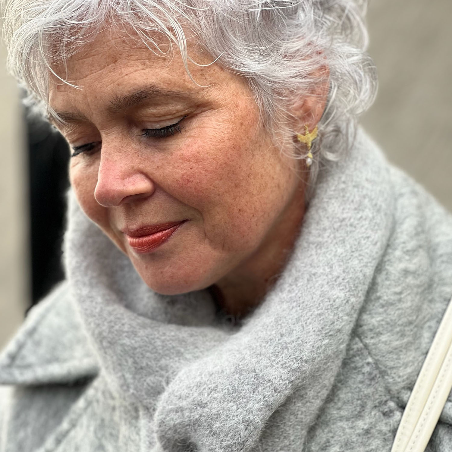 Sajeanne Scarf Light Grey Melange | Samsoe Samsoe