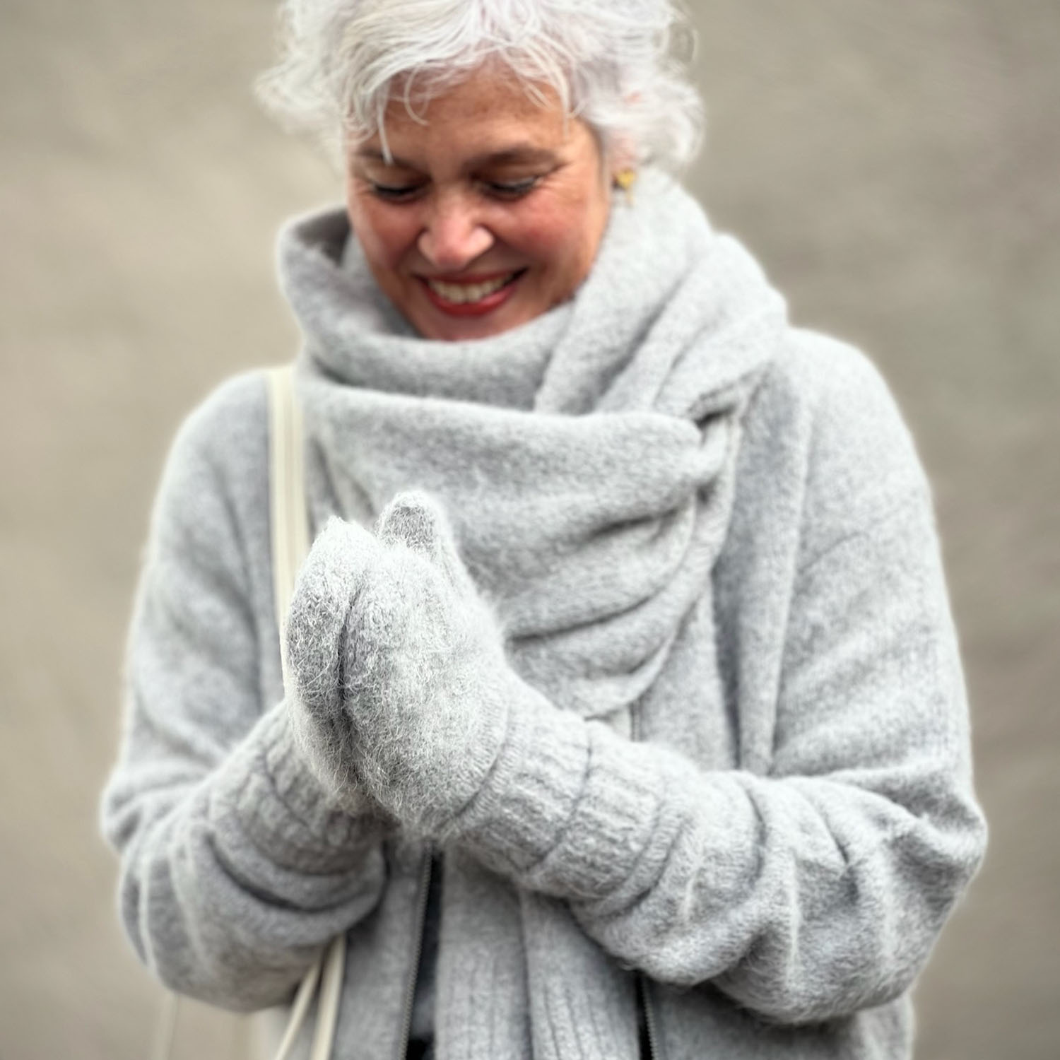 Sajeanne Cardigan Light Grey Melange | Samsoe Samsoe