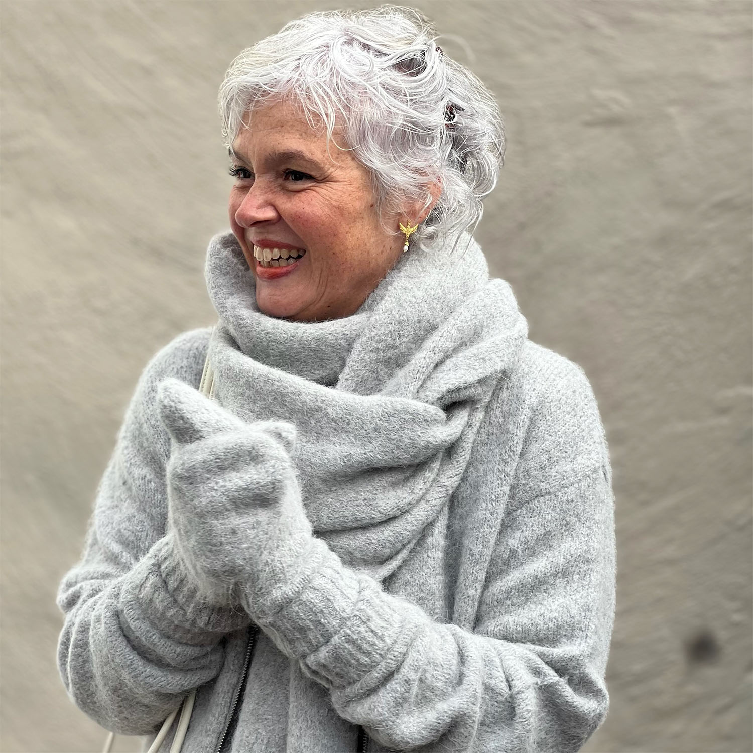 Sajeanne Cardigan Light Grey Melange | Samsoe Samsoe