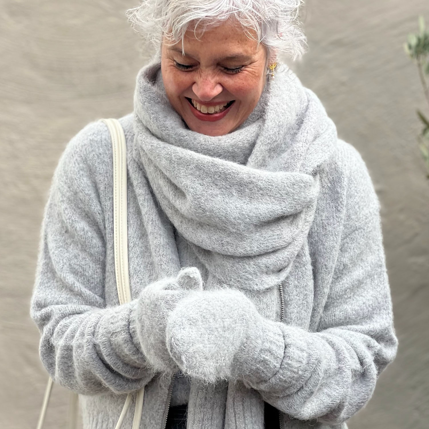 Sajeanne Cardigan Light Grey Melange | Samsoe Samsoe