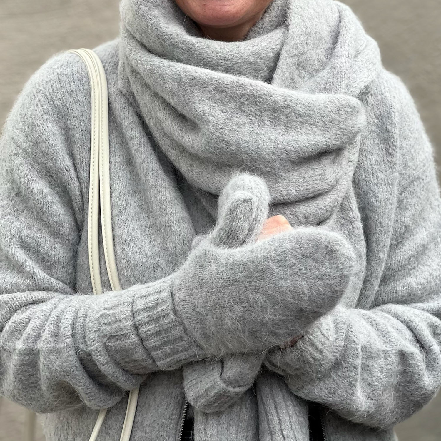 Sajeanne Cardigan Light Grey Melange | Samsoe Samsoe