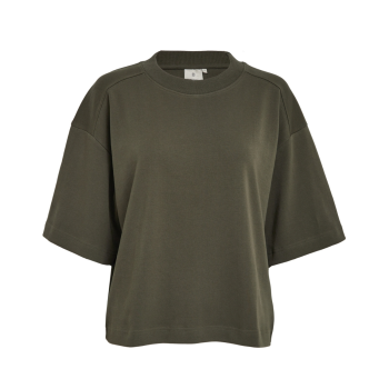 Fiola GOTS T-shirt Grape Leaf | Peppercorn