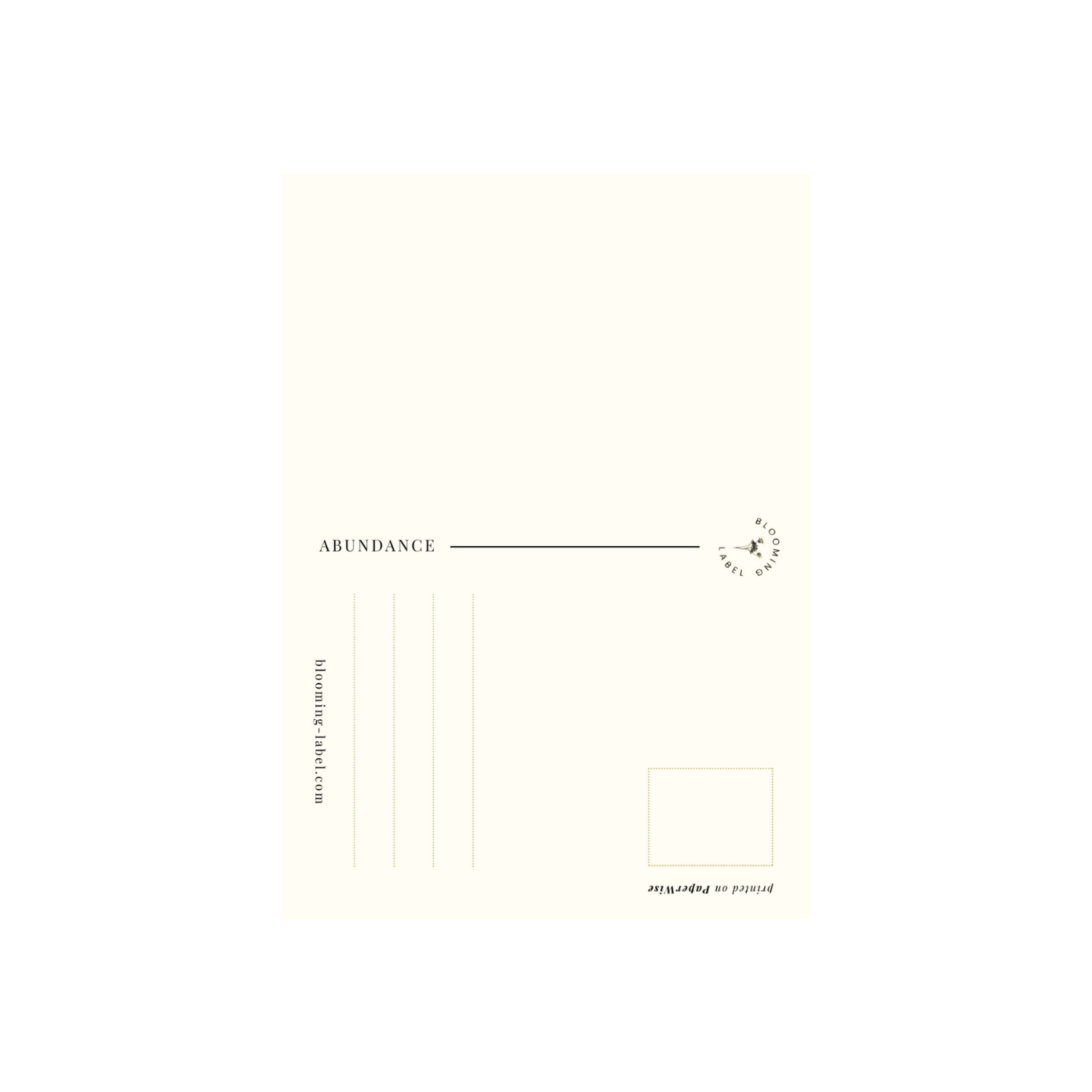 Abundance Kaart | Blooming Label
