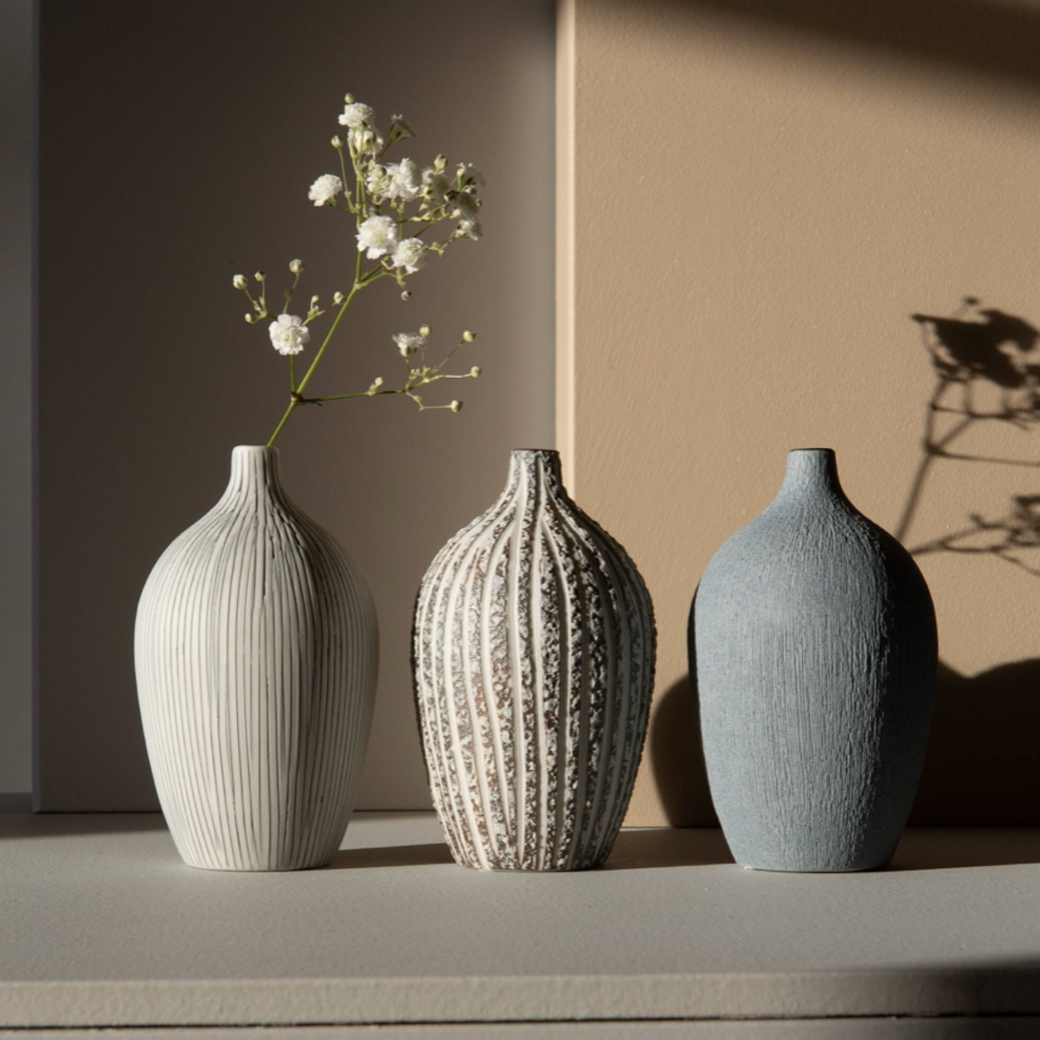 Vase Elisa Small Stone Stripe | Lindform - Afbeelding 2