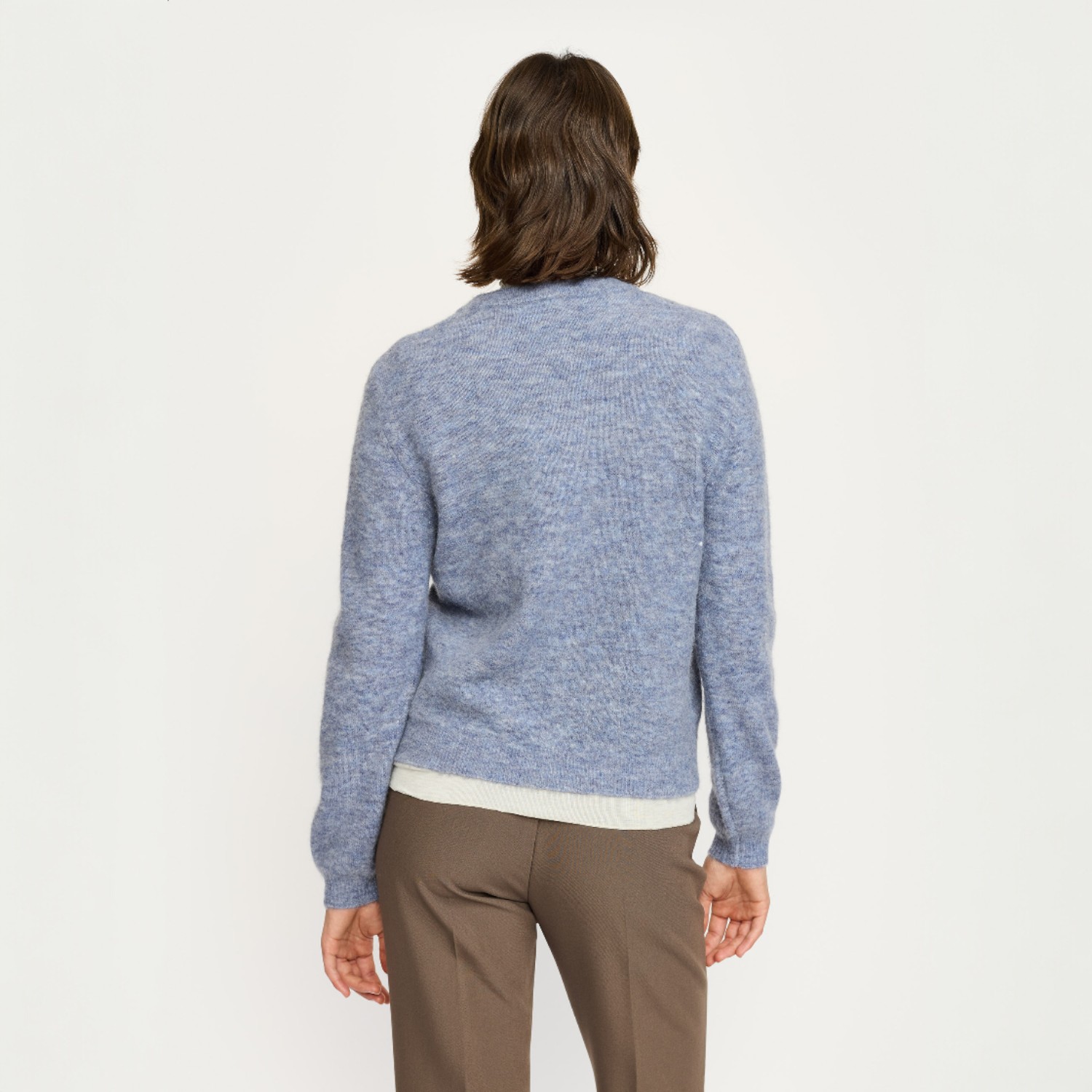 Allison O-neck Cardigan Knit RWS Overture Melange | Soft Rebels
