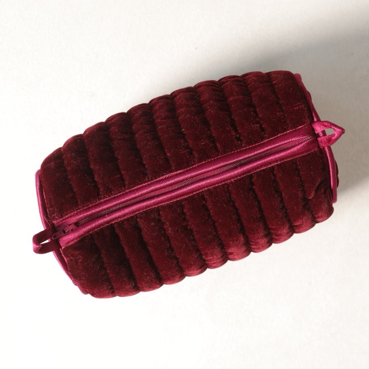 Jewelry pouch quilted deep burgundy velvet | Muja Juma