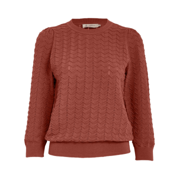Rosy 3/4 Sleeve Pullover Dusty Cedar Red | Peppercorn