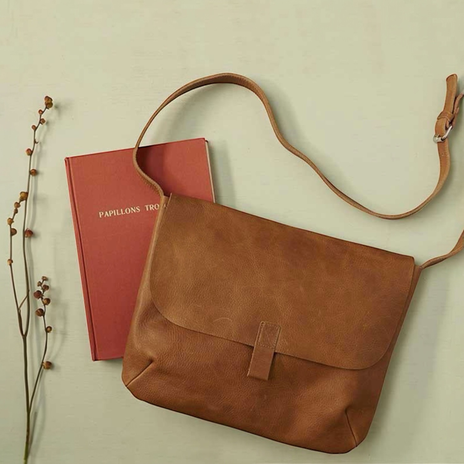 Schoudertas Back Yard Cognac used look | Keecie