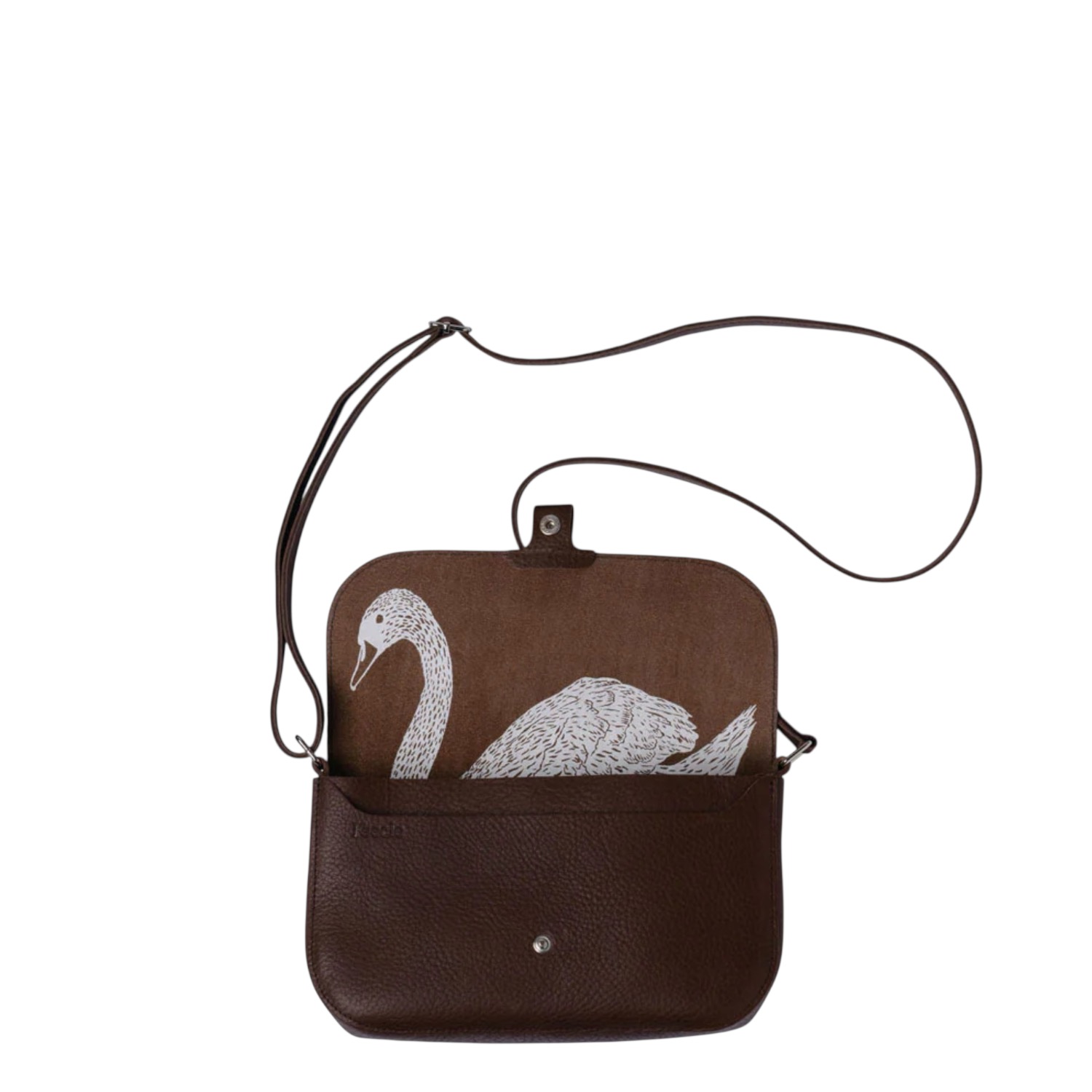 Schoudertas Wild Swan Dark Brown | Keecie