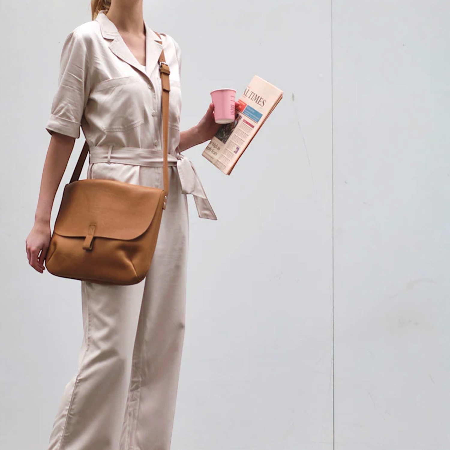 Schoudertas Back Yard Cognac used look | Keecie