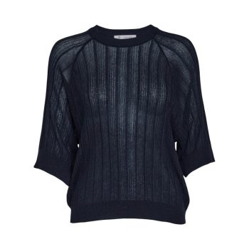 Lilly Knit Blouse Black Metallic | Peppercorn