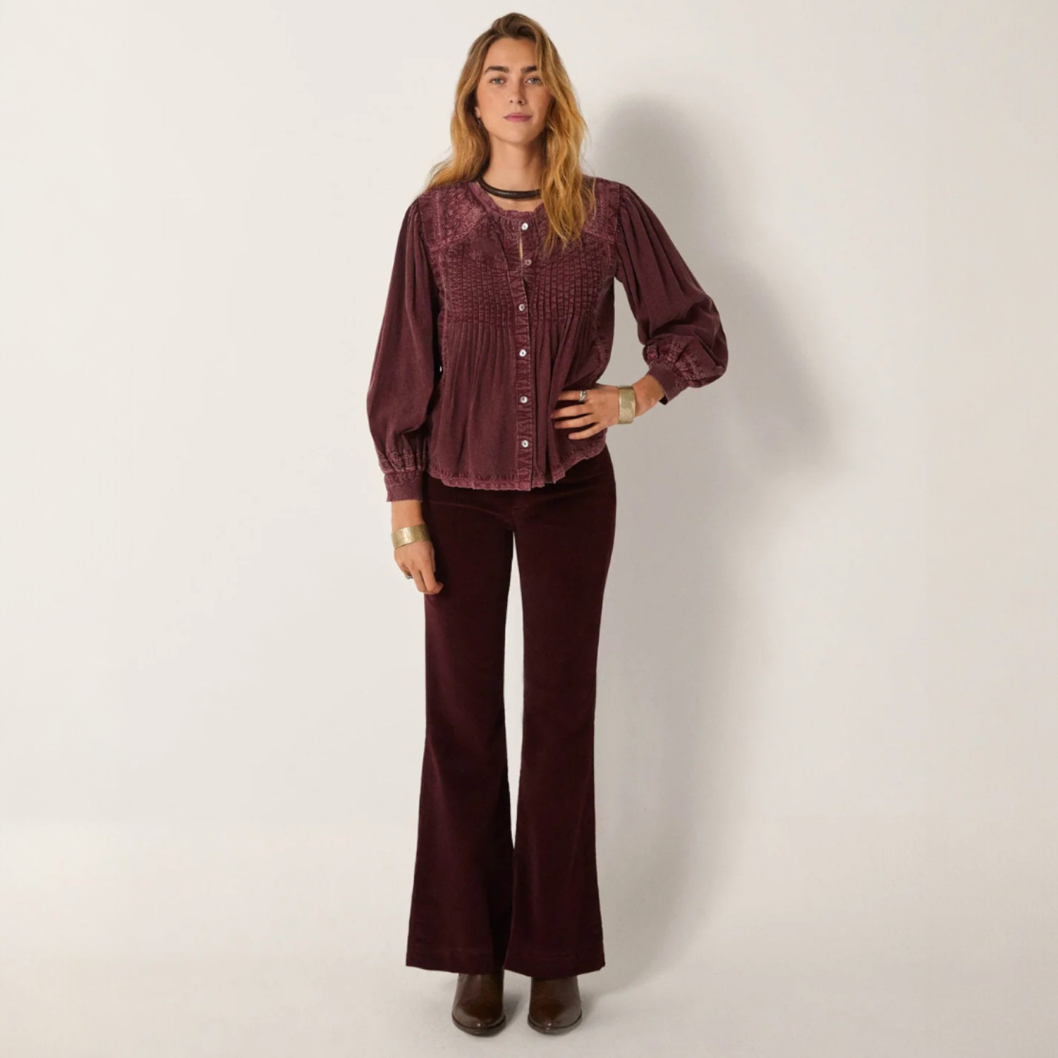 Carmen Blouse Clay Red | Maison Hotel