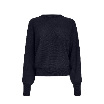 Dana Bat Sleeve Knit Pullover Black Iris Solid | Minus