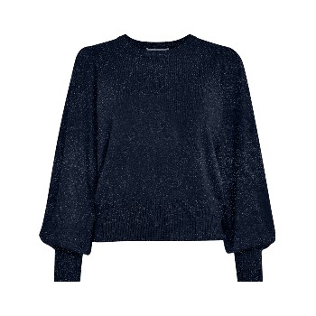 Liva Metallic Long Sleeve Pullover Black Iris Metal | Minus