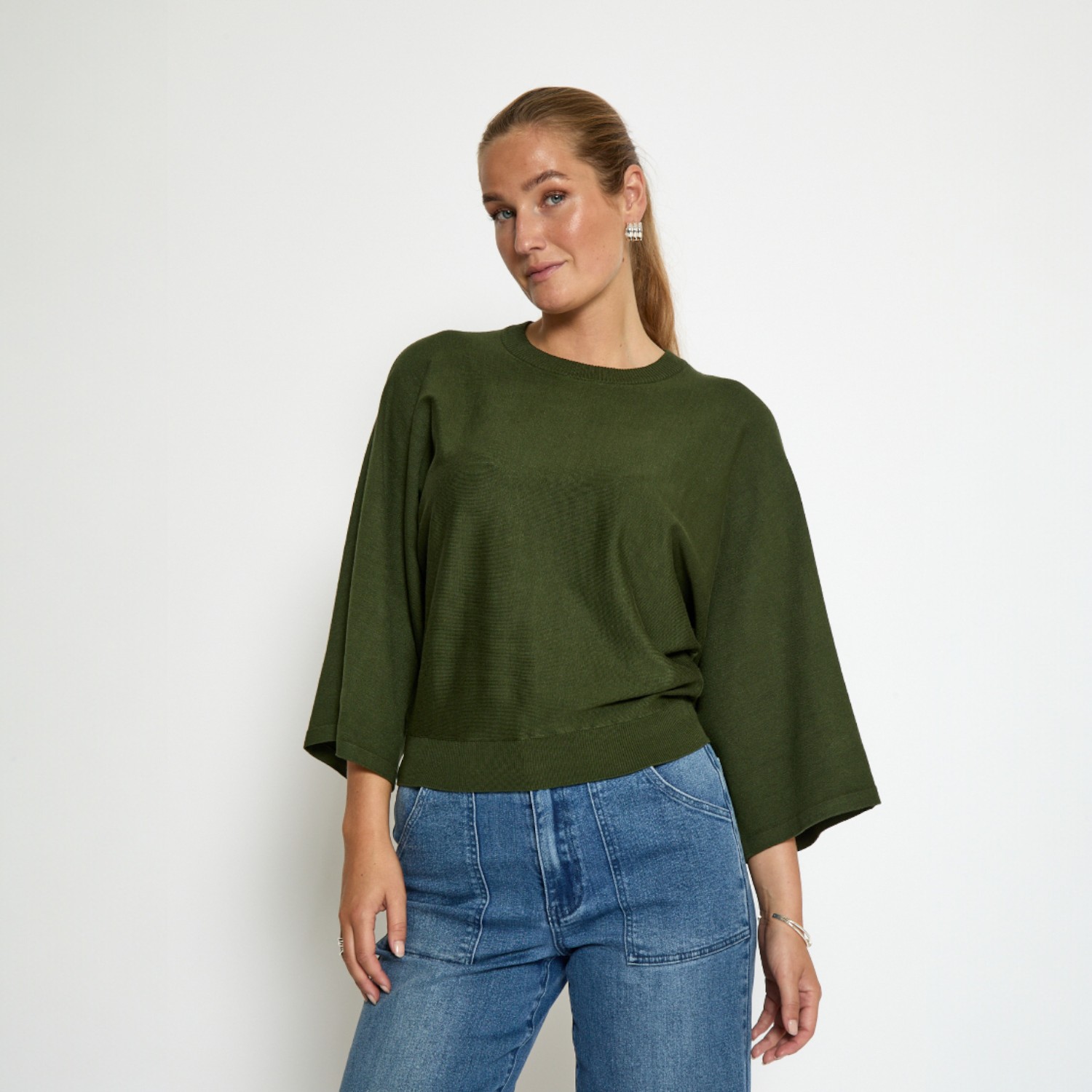 Tess Knit T-Shirt Rifle Green | Minus