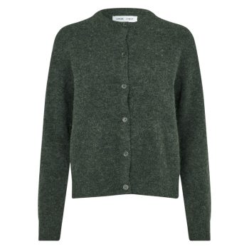 Nor short Cardigan Dark Evergreen Melange | Samsoe Samsoe