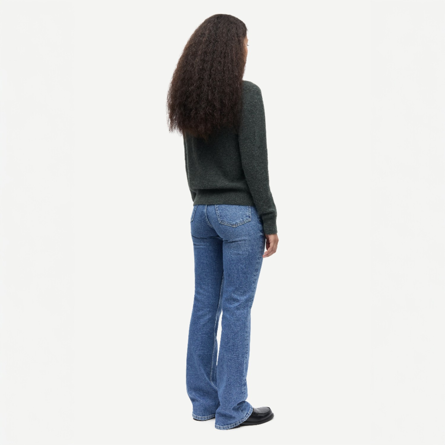 Nor short Cardigan Dark Evergreen Melange | Samsoe Samsoe