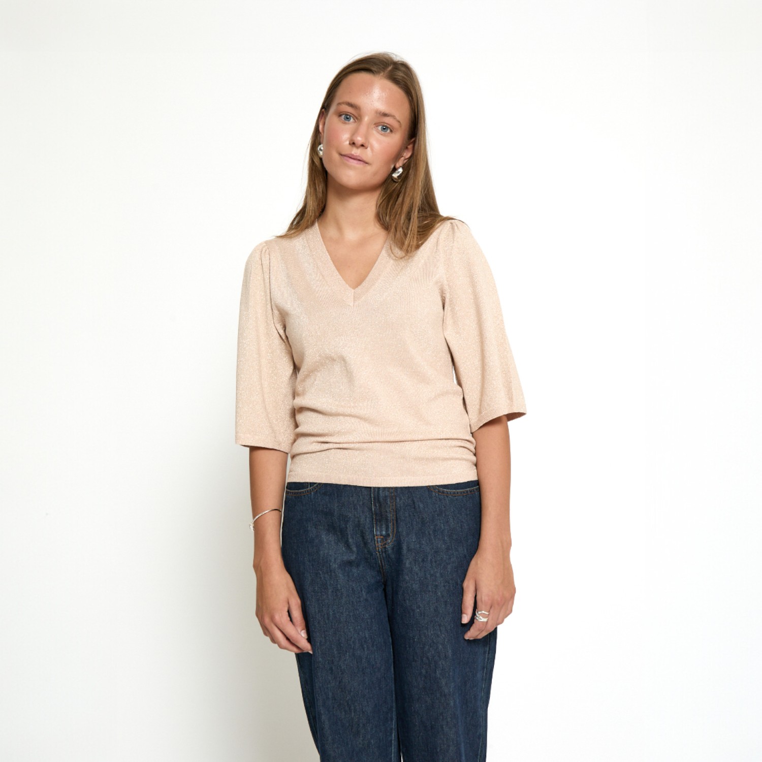 Glenda Remi Knit Pearl Pink Metalic | Peppercorn